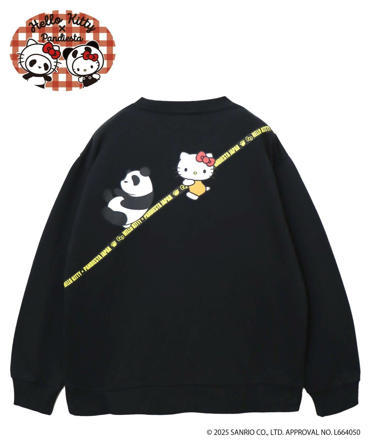 【Hello Kitty×PANDIESTA JAPAN】“バック風ポケット付き”サガラ刺繍仲良しスウェット