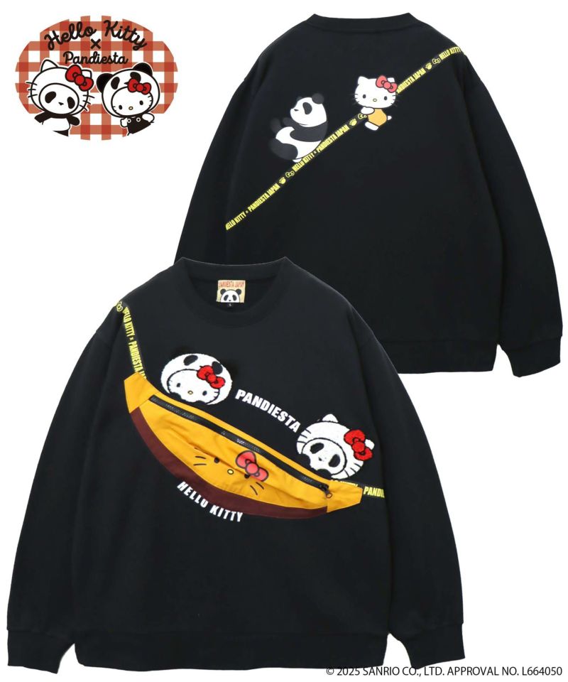 【Hello Kitty×PANDIESTA JAPAN】“バック風ポケット付き”サガラ刺繍仲良しスウェット