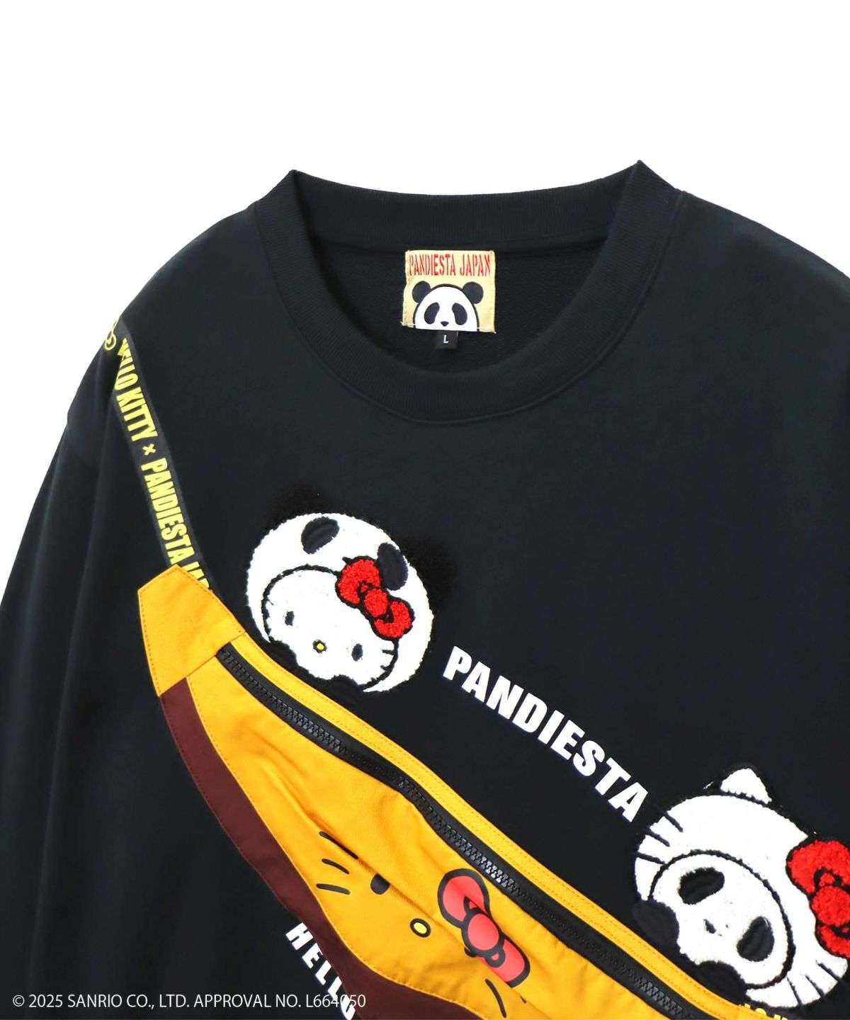 【Hello Kitty×PANDIESTA JAPAN】“バック風ポケット付き”サガラ刺繍仲良しスウェット