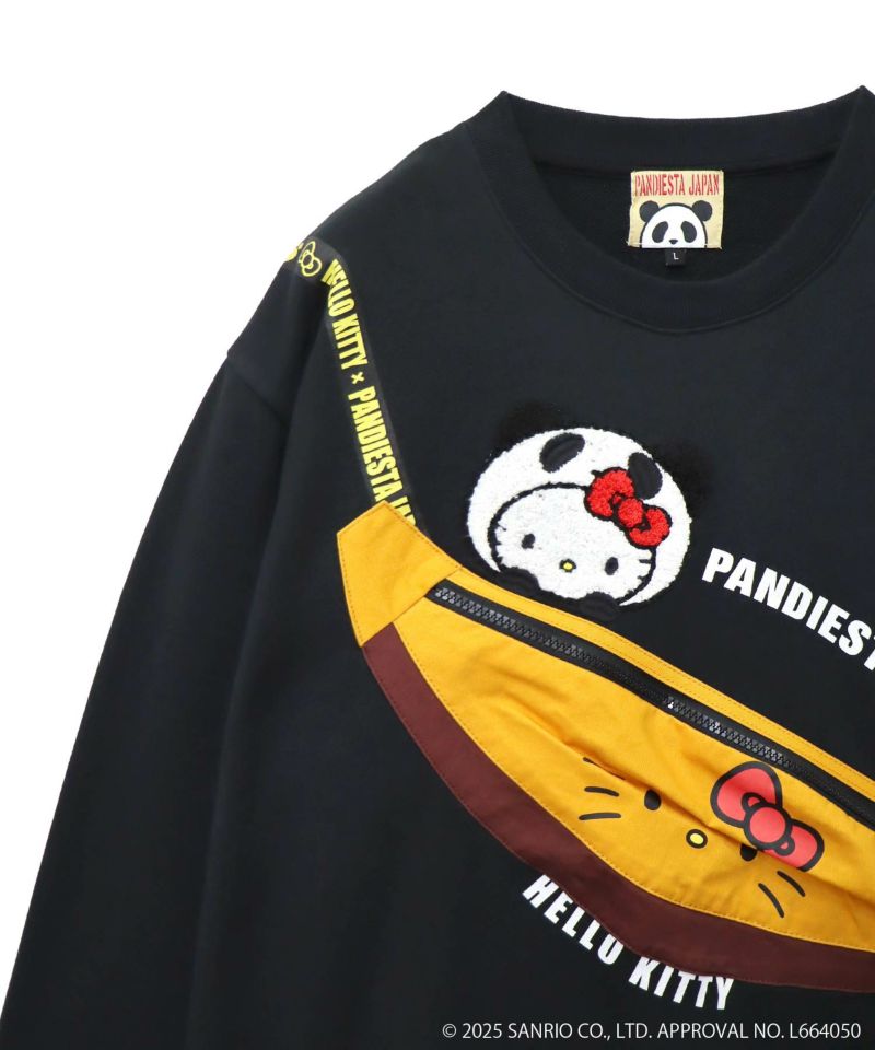 【Hello Kitty×PANDIESTA JAPAN】“バック風ポケット付き”サガラ刺繍仲良しスウェット