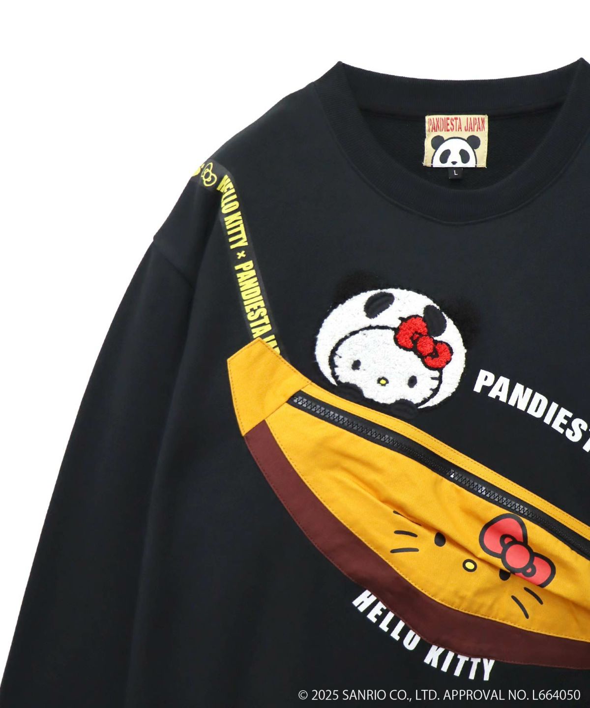 【Hello Kitty×PANDIESTA JAPAN】“バック風ポケット付き”サガラ刺繍仲良しスウェット