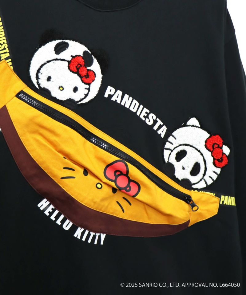 【Hello Kitty×PANDIESTA JAPAN】“バック風ポケット付き”サガラ刺繍仲良しスウェット