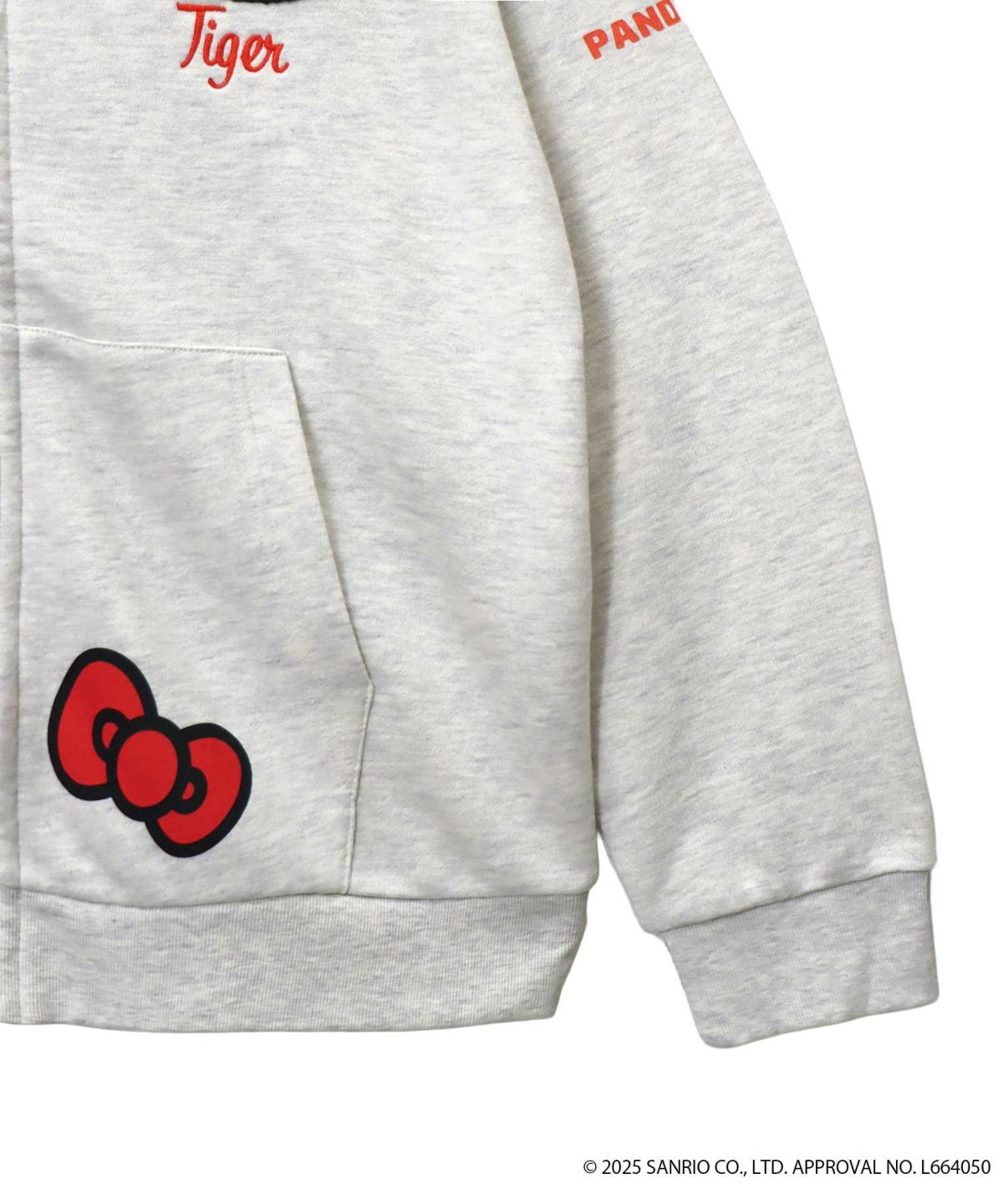 【Hello Kitty×PANDIESTA JAPAN】“なりきり龍虎”刺繍入りZIPパーカー