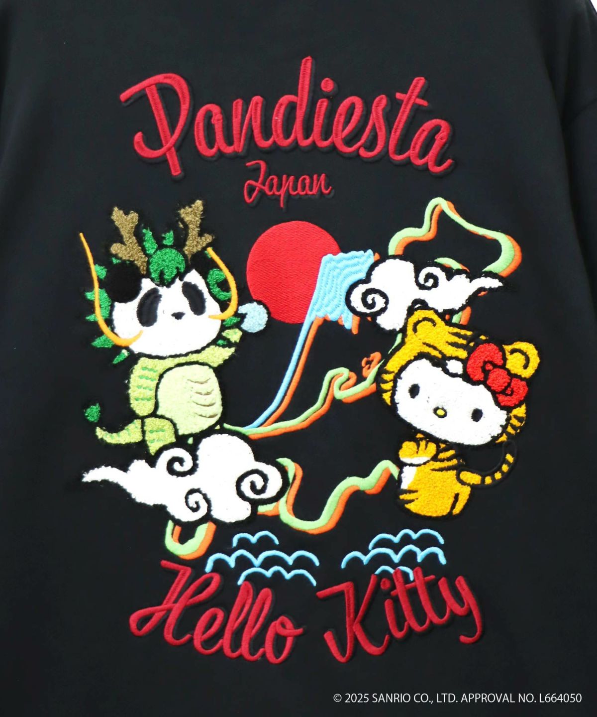 【Hello Kitty×PANDIESTA JAPAN】“なりきり龍虎”刺繍入りZIPパーカー