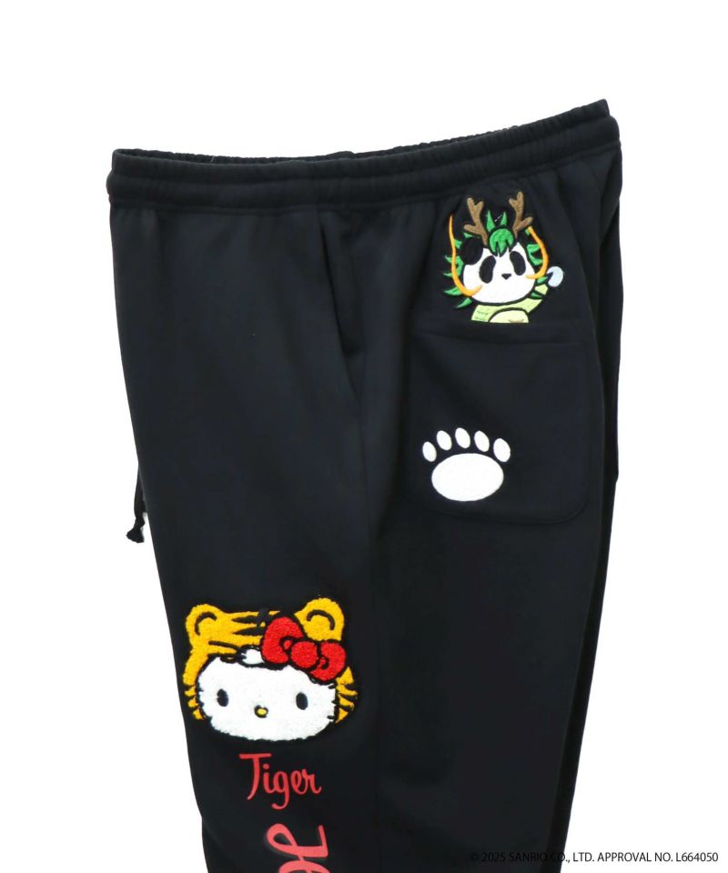 【Hello Kitty×PANDIESTA JAPAN】“なりきり龍虎”刺繍入りスウェットパンツ