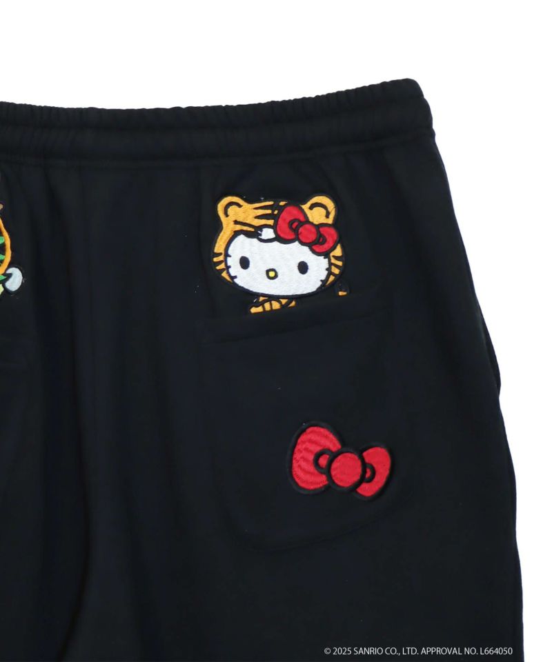 【Hello Kitty×PANDIESTA JAPAN】“なりきり龍虎”刺繍入りスウェットパンツ