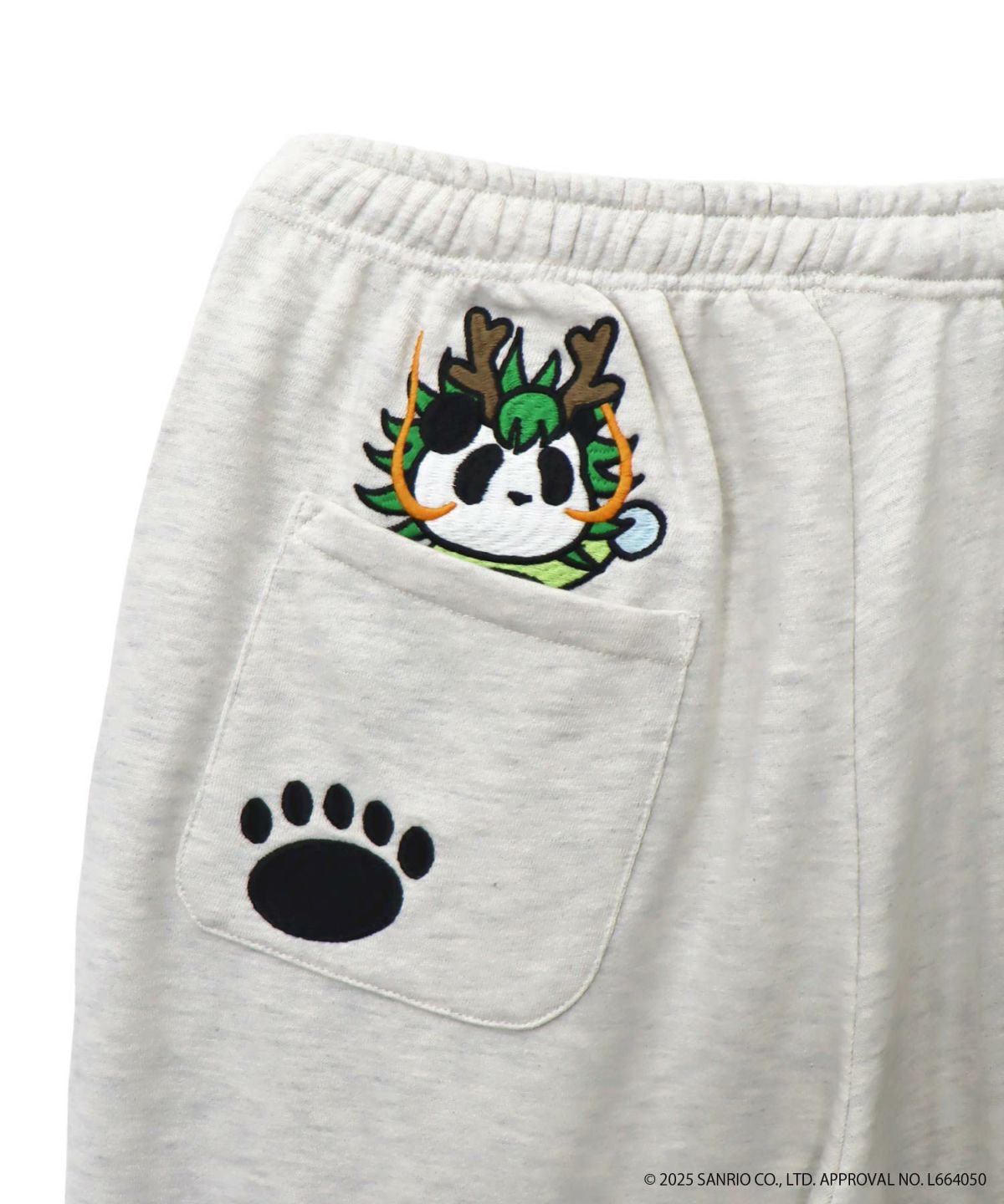【Hello Kitty×PANDIESTA JAPAN】“なりきり龍虎”刺繍入りスウェットパンツ