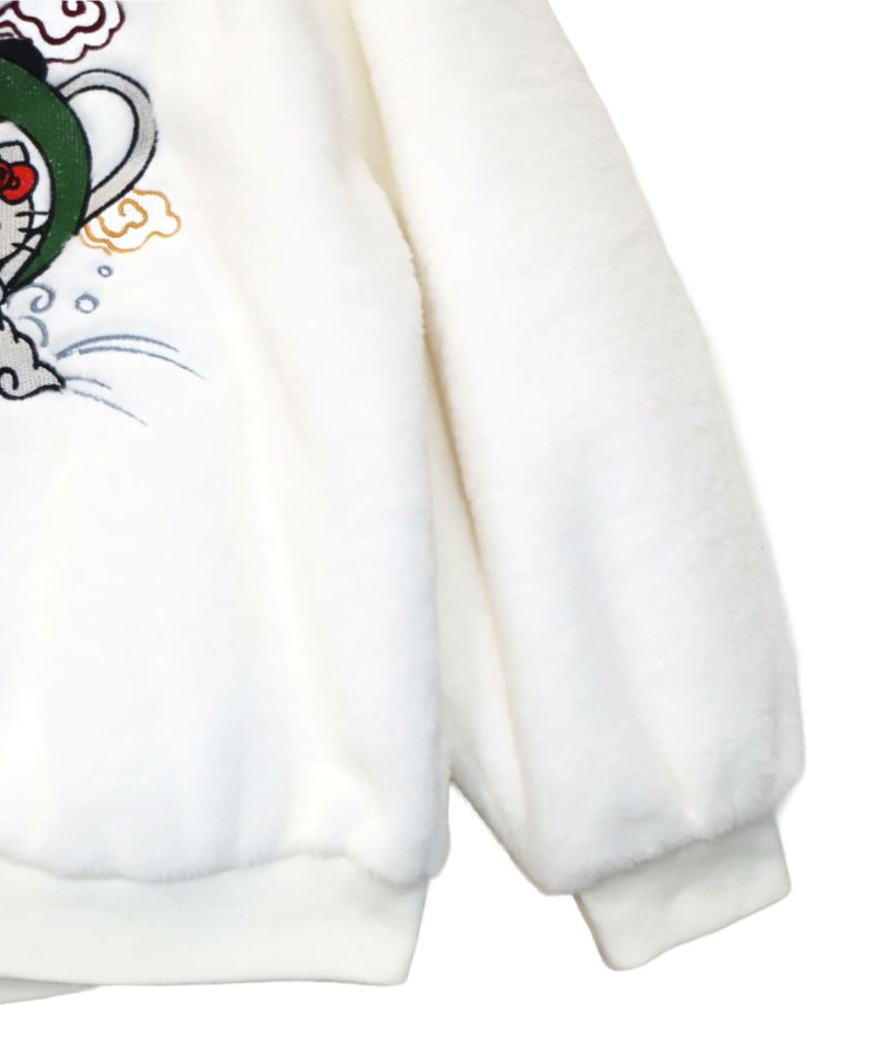 【Hello Kitty×PANDIESTA JAPAN】“風神雷神”刺繍入りファーパーカー