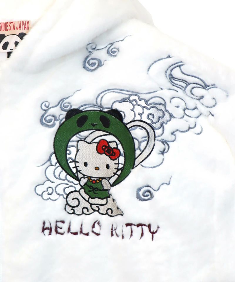 【Hello Kitty×PANDIESTA JAPAN】“風神雷神”刺繍入りファーパーカー