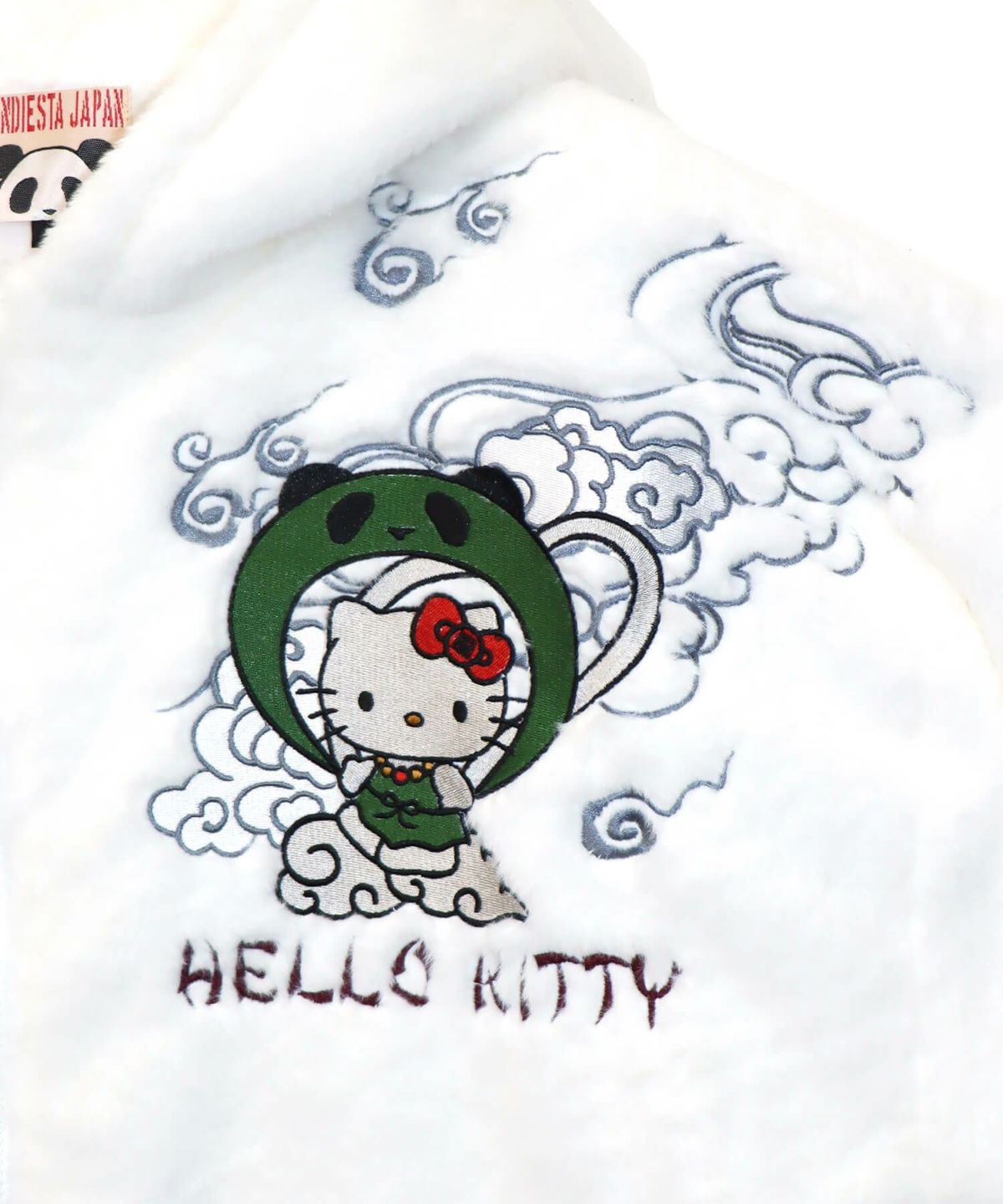【Hello Kitty×PANDIESTA JAPAN】“風神雷神”刺繍入りファーパーカー