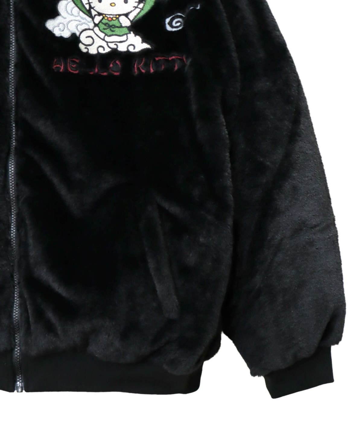 【Hello Kitty×PANDIESTA JAPAN】“風神雷神”刺繍入りファーパーカー