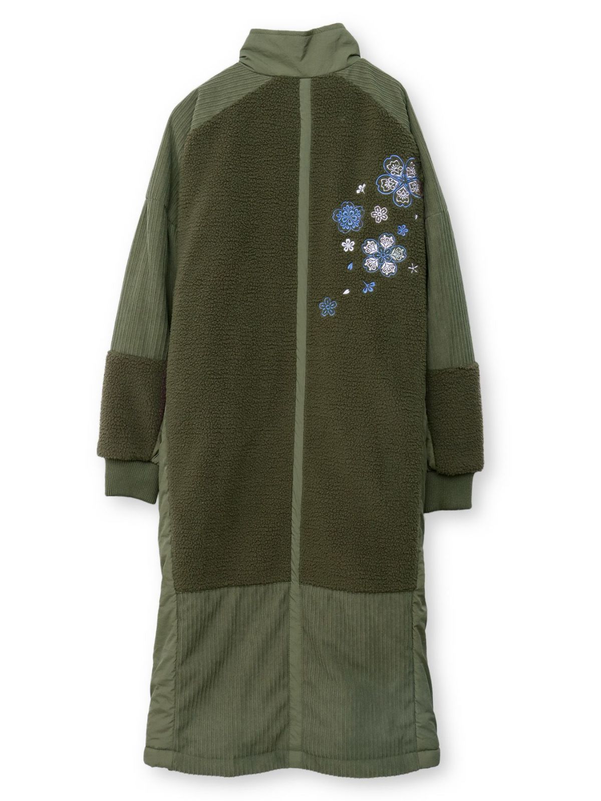 【雅結】桜刺繍切替ロングアウター