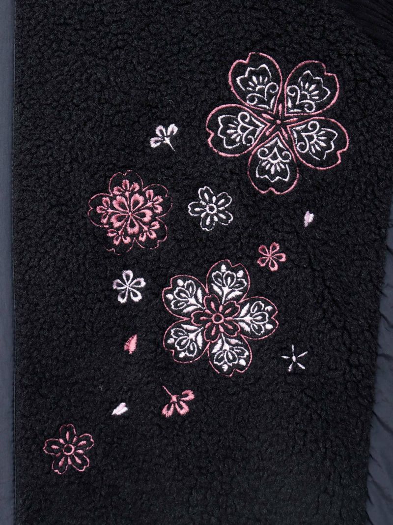 【雅結】桜刺繍切替ロングアウター
