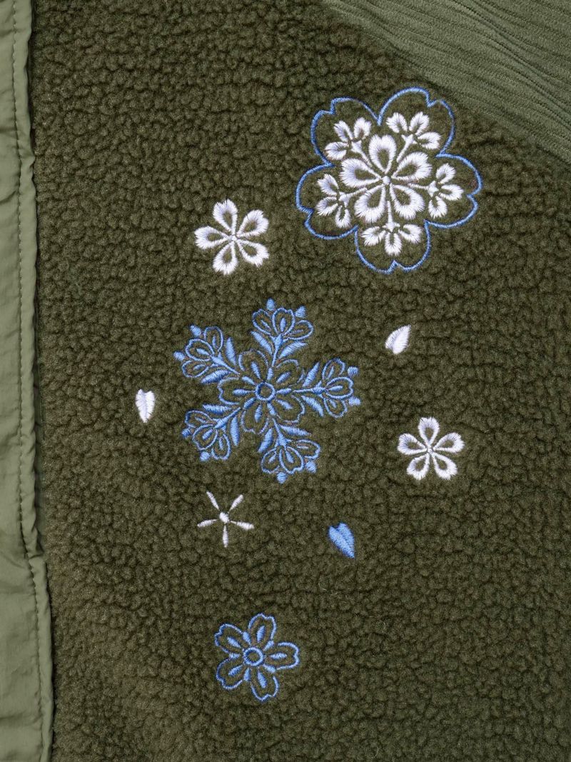 【雅結】桜刺繍切替ロングアウター