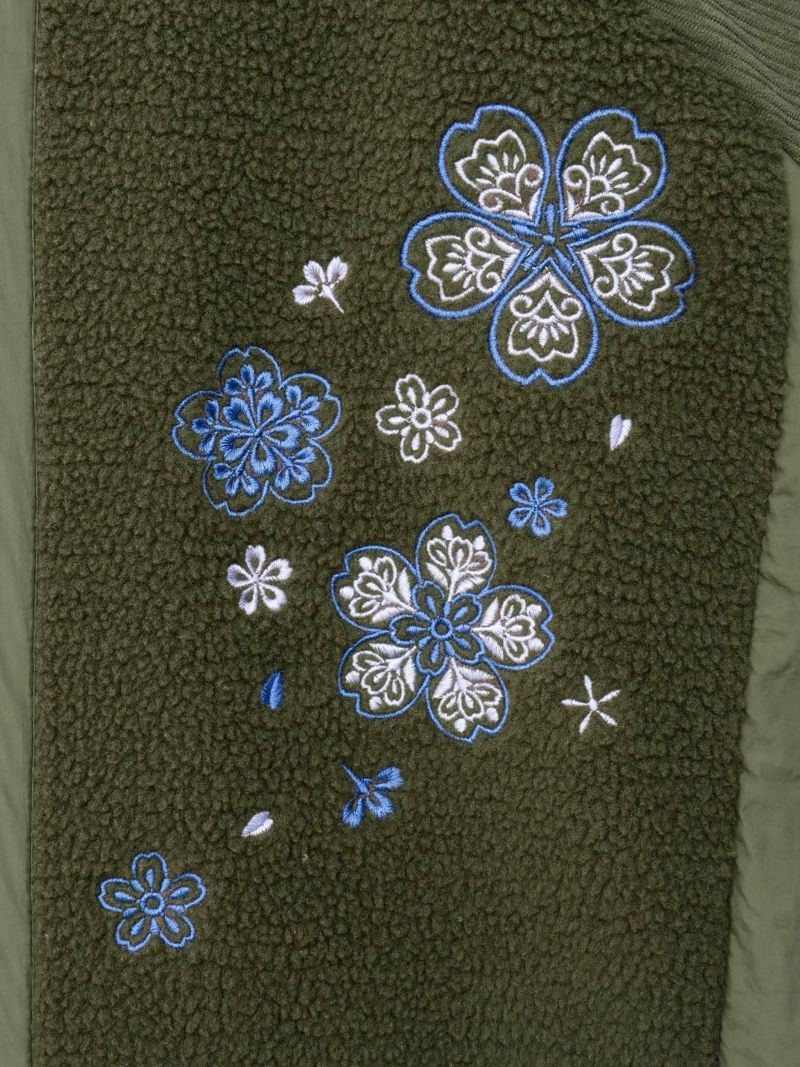 【雅結】桜刺繍切替ロングアウター