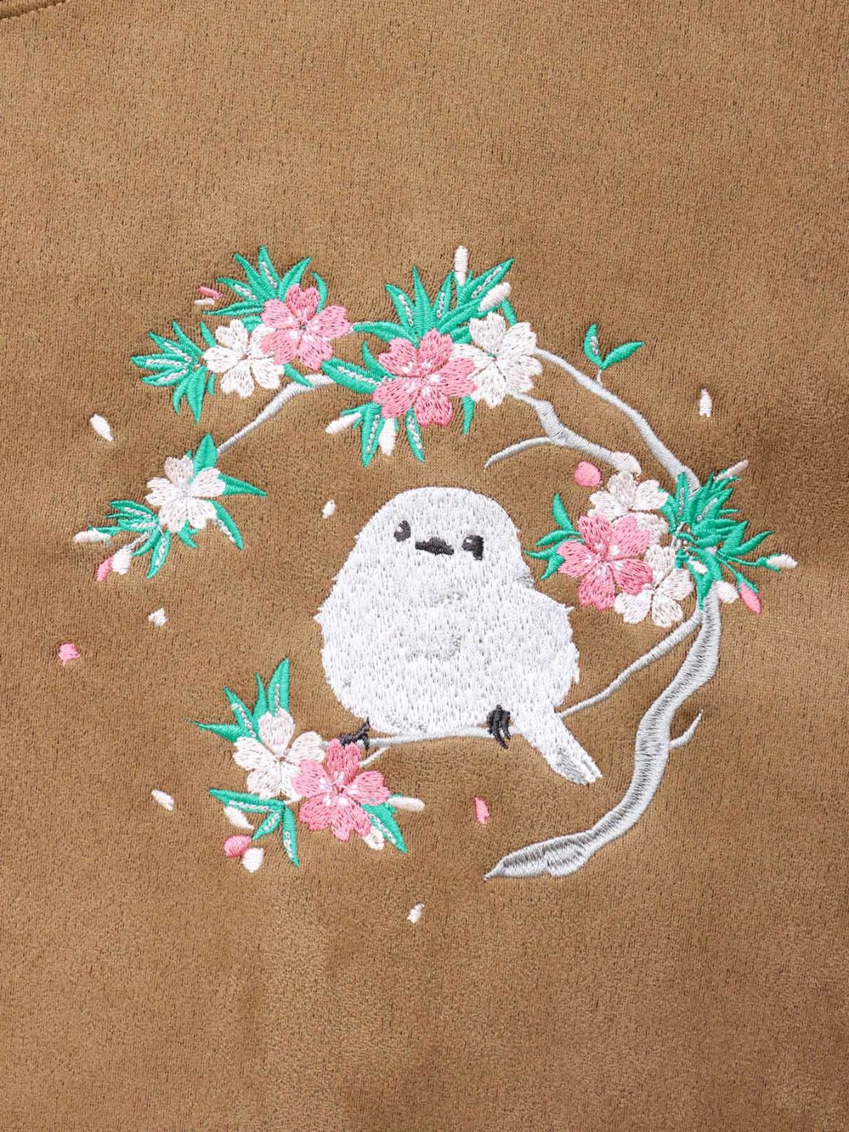  【雅結】シマエナガ フェイクスウェードチュニック