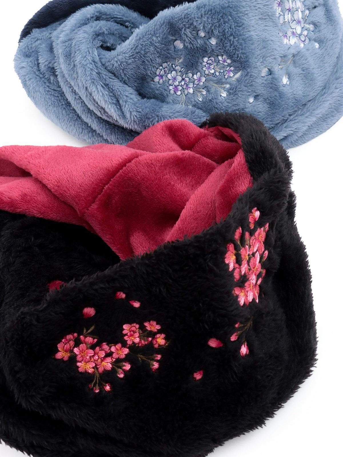  【雅結】桜刺繍 スヌード