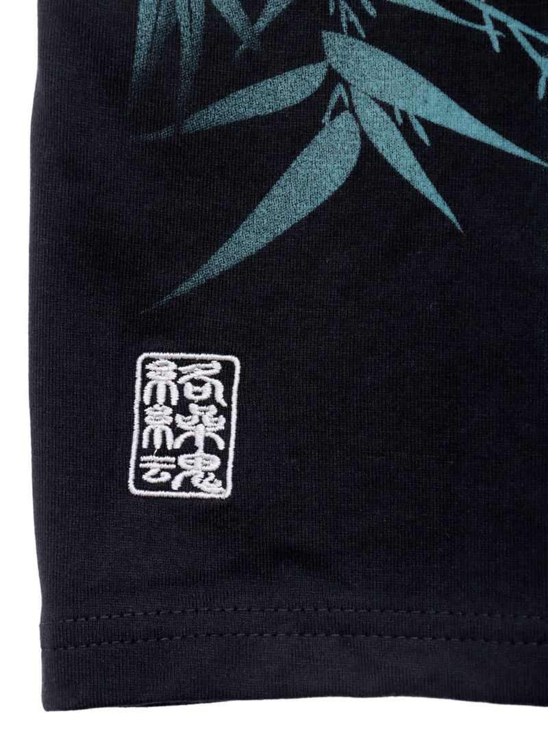 【絡繰魂】“キタキツネ”刺繍入りロンT