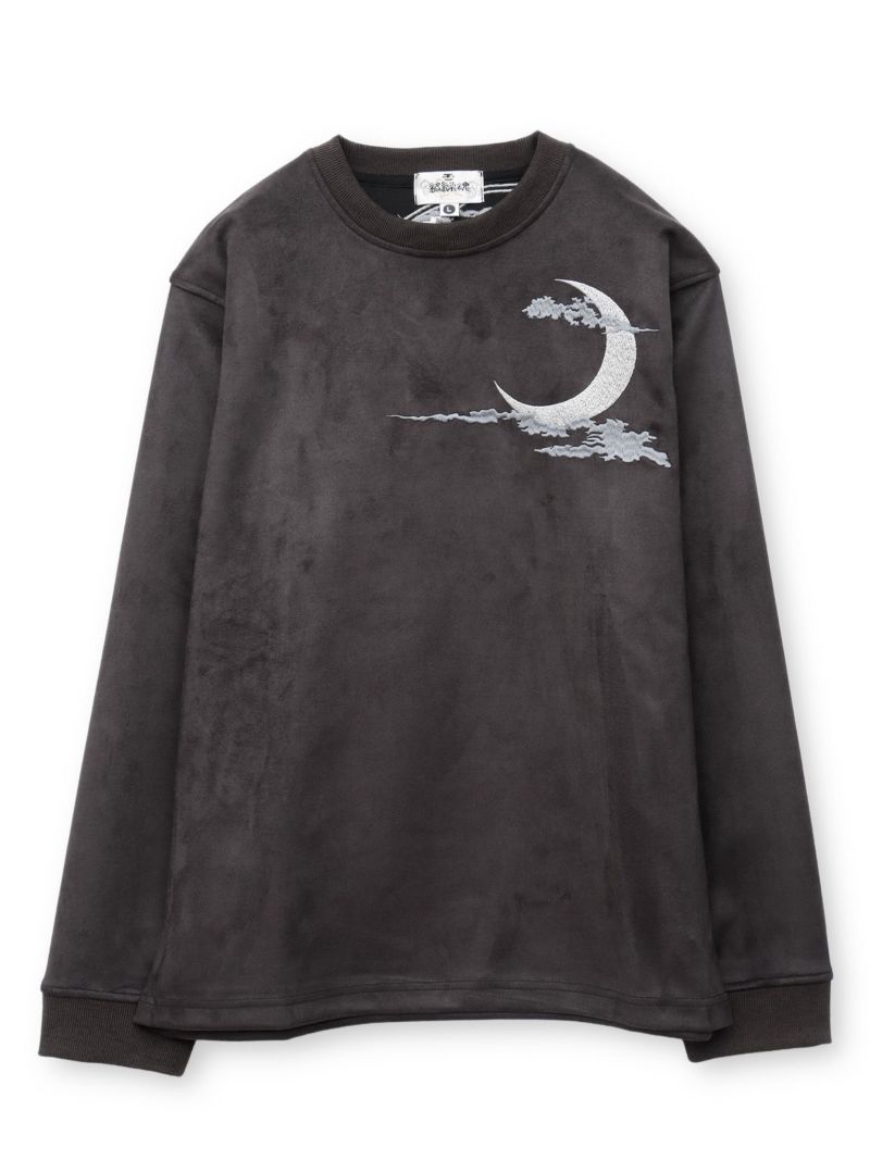 【絡繰魂】“風神雷神”刺入りフェイクスウェードロンT