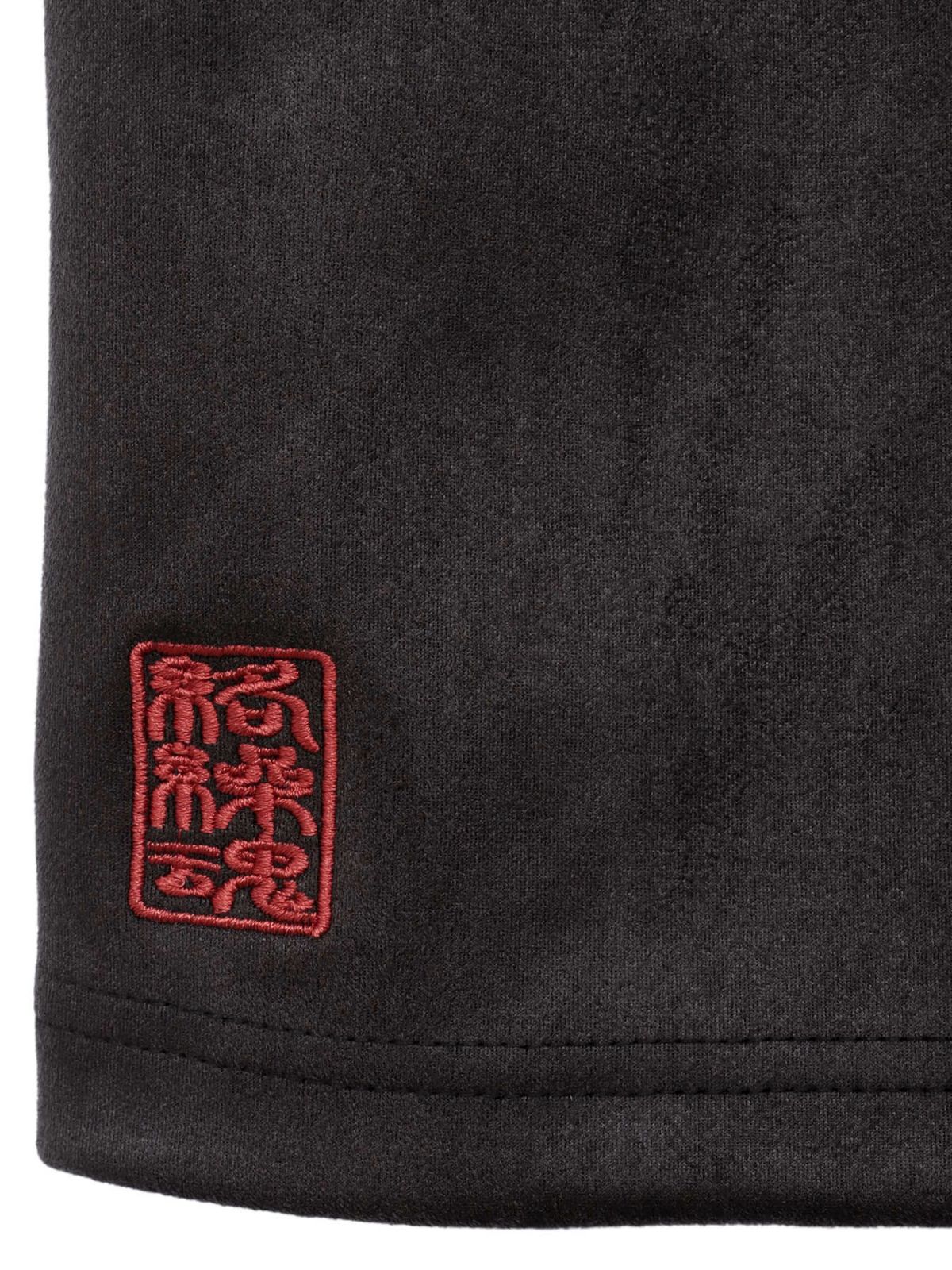 【絡繰魂】“風神雷神”刺入りフェイクスウェードロンT