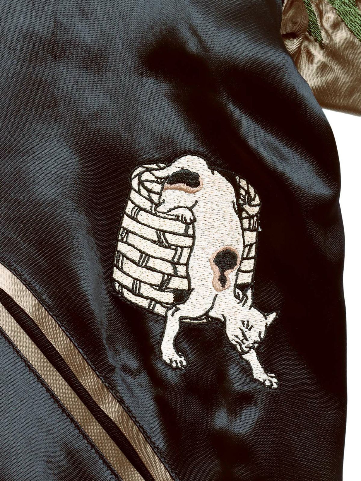 【絡繰魂・粋】“国芳 猫飼好五十三疋”総刺繍リバーシブルスカジャン