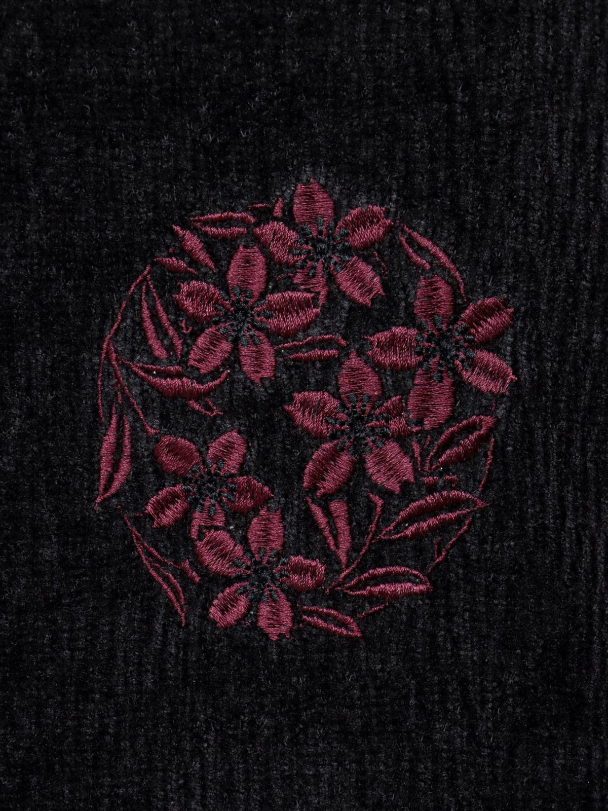 【雅結】桜流水 刺繍入りモールニットロンT