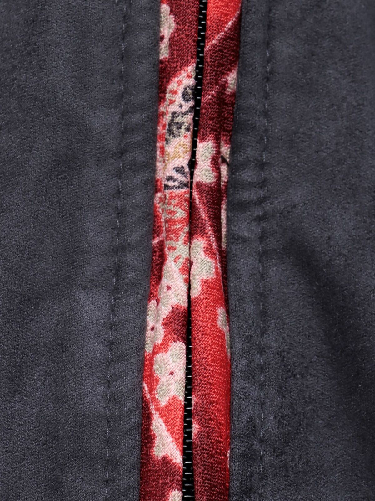 【雅結】桜刺繍和生地遣いフェイクスウェードZIPパーカー