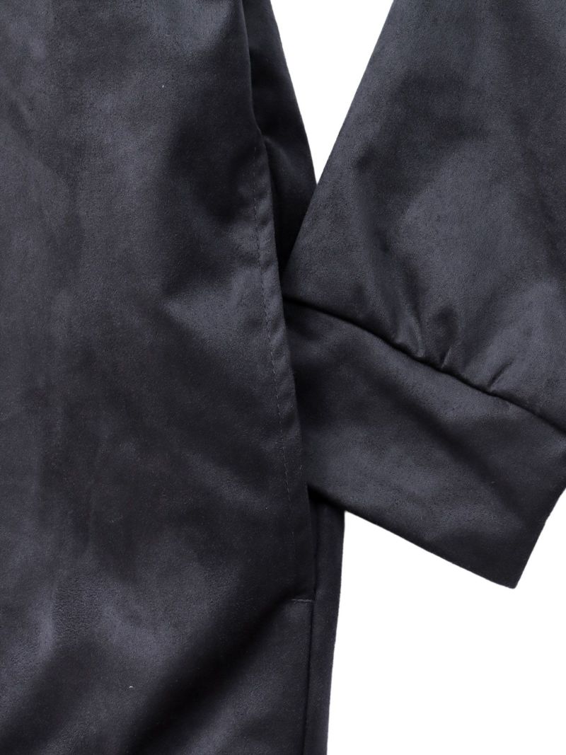 【雅結】桜刺繍和生地遣いフェイクスウェードZIPパーカー