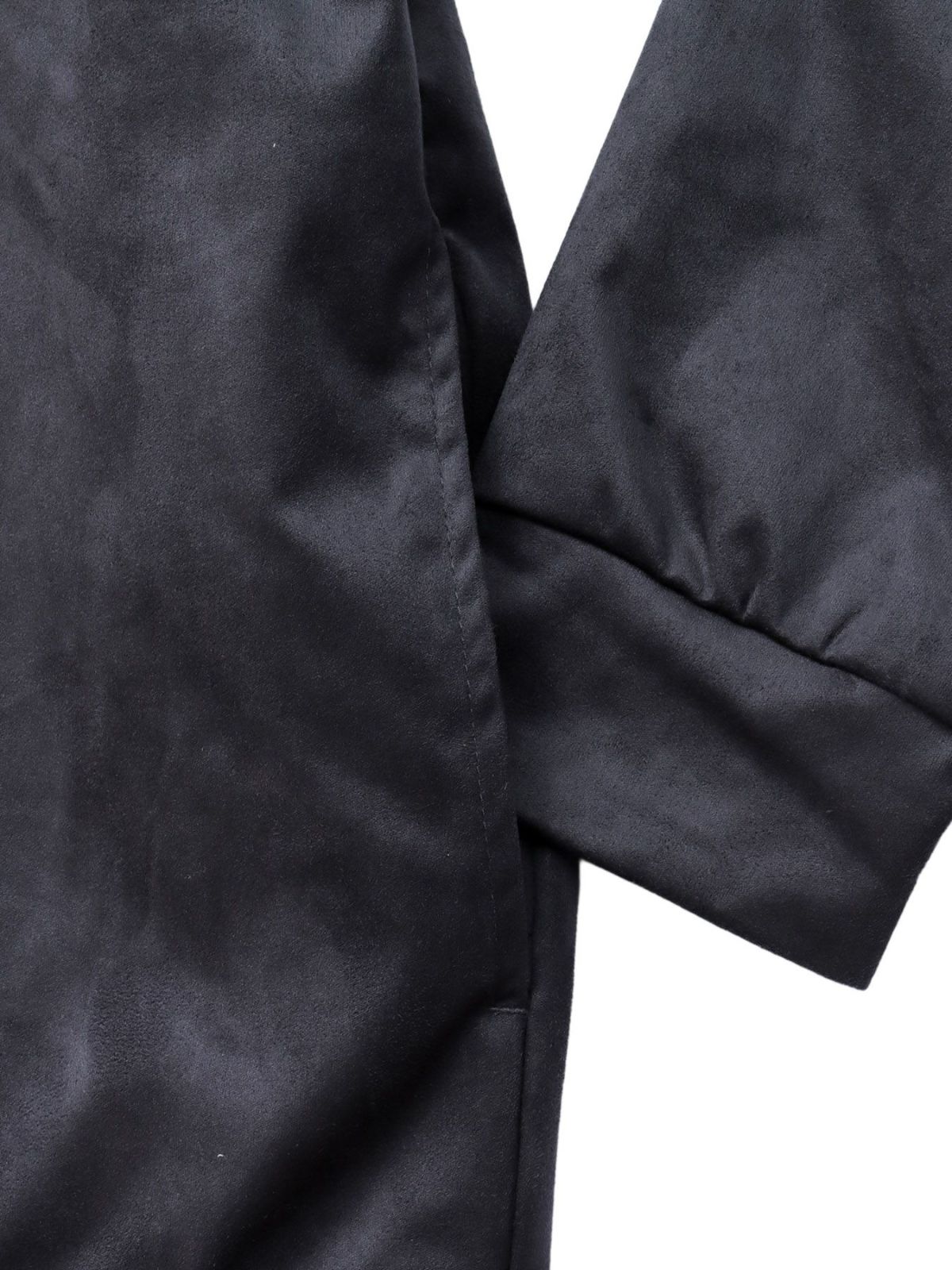 【雅結】桜刺繍和生地遣いフェイクスウェードZIPパーカー