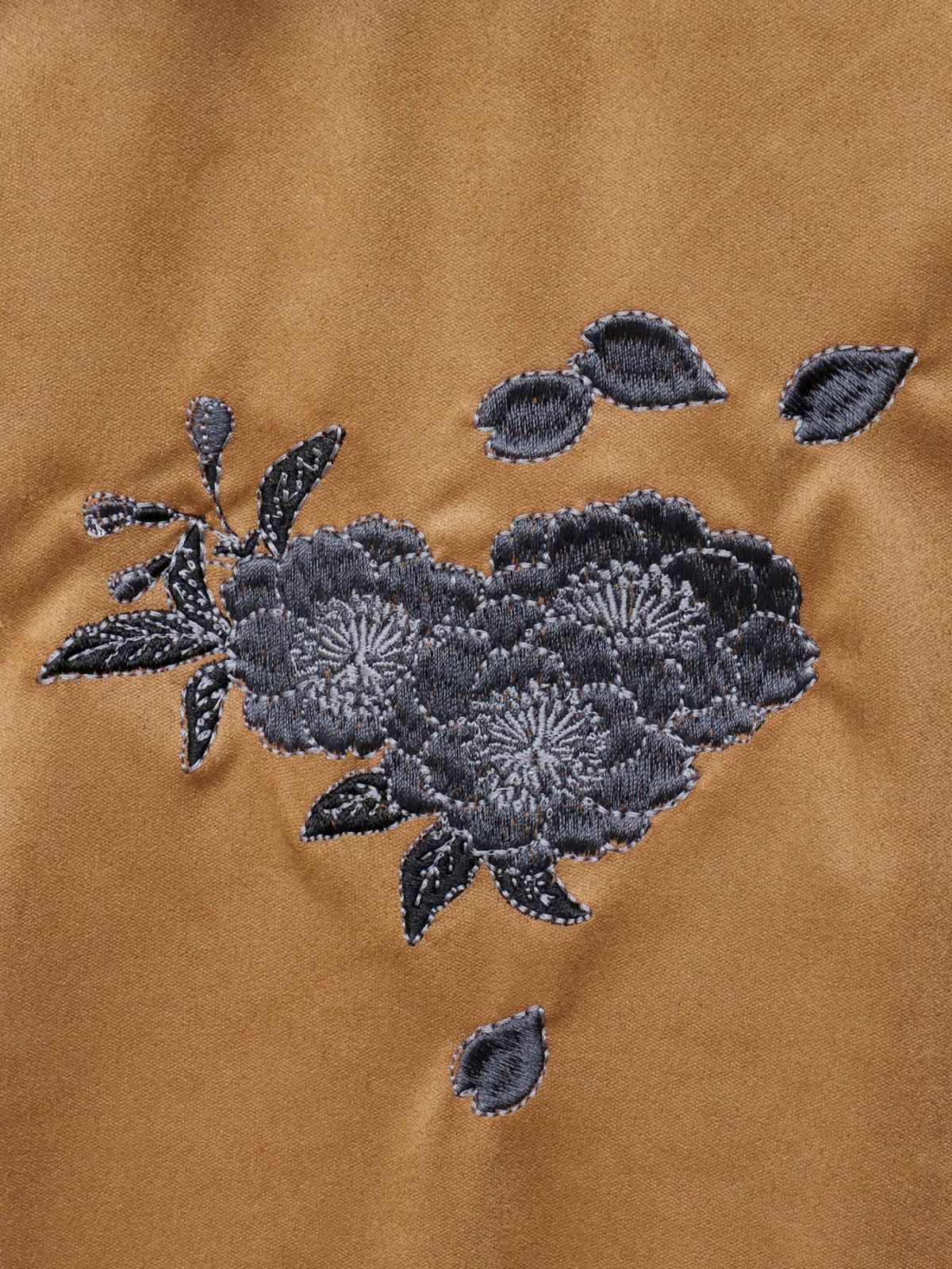 【雅結】桜刺繍和生地遣いフェイクスウェードZIPパーカー