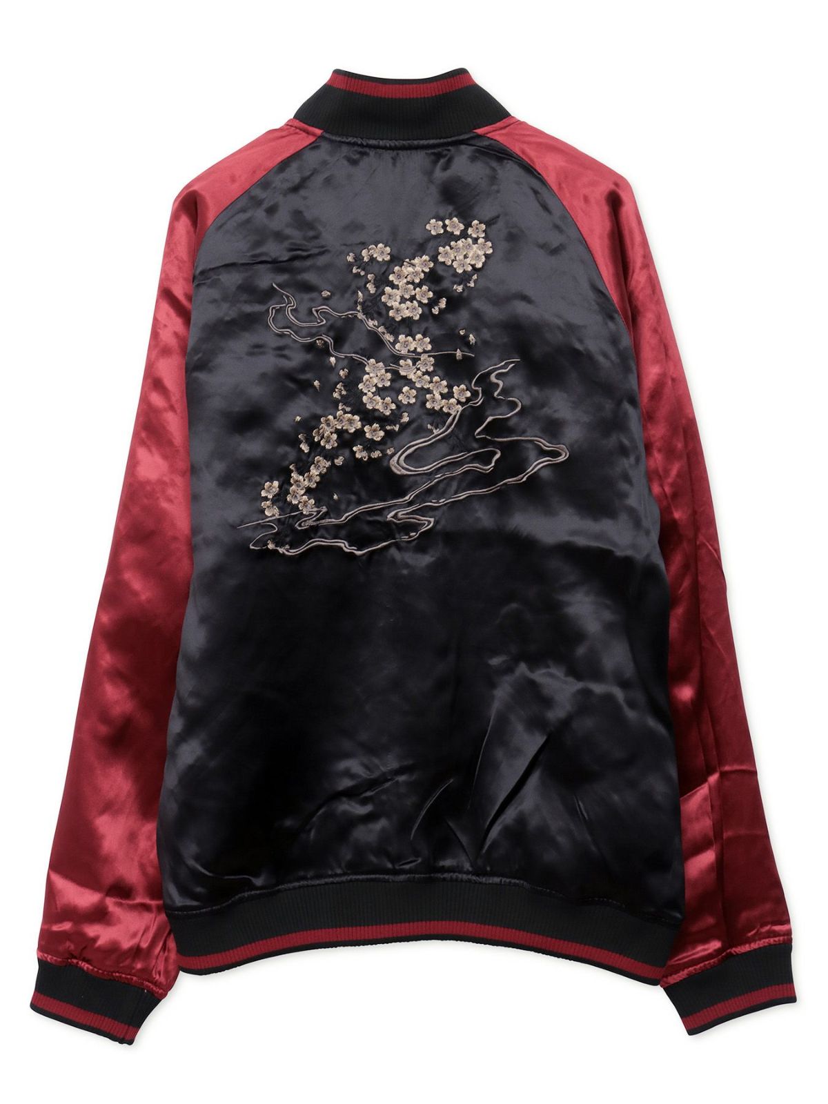 【絡繰魂・粋】“鬼 風神雷神”総刺繍リバーシブルスカジャン