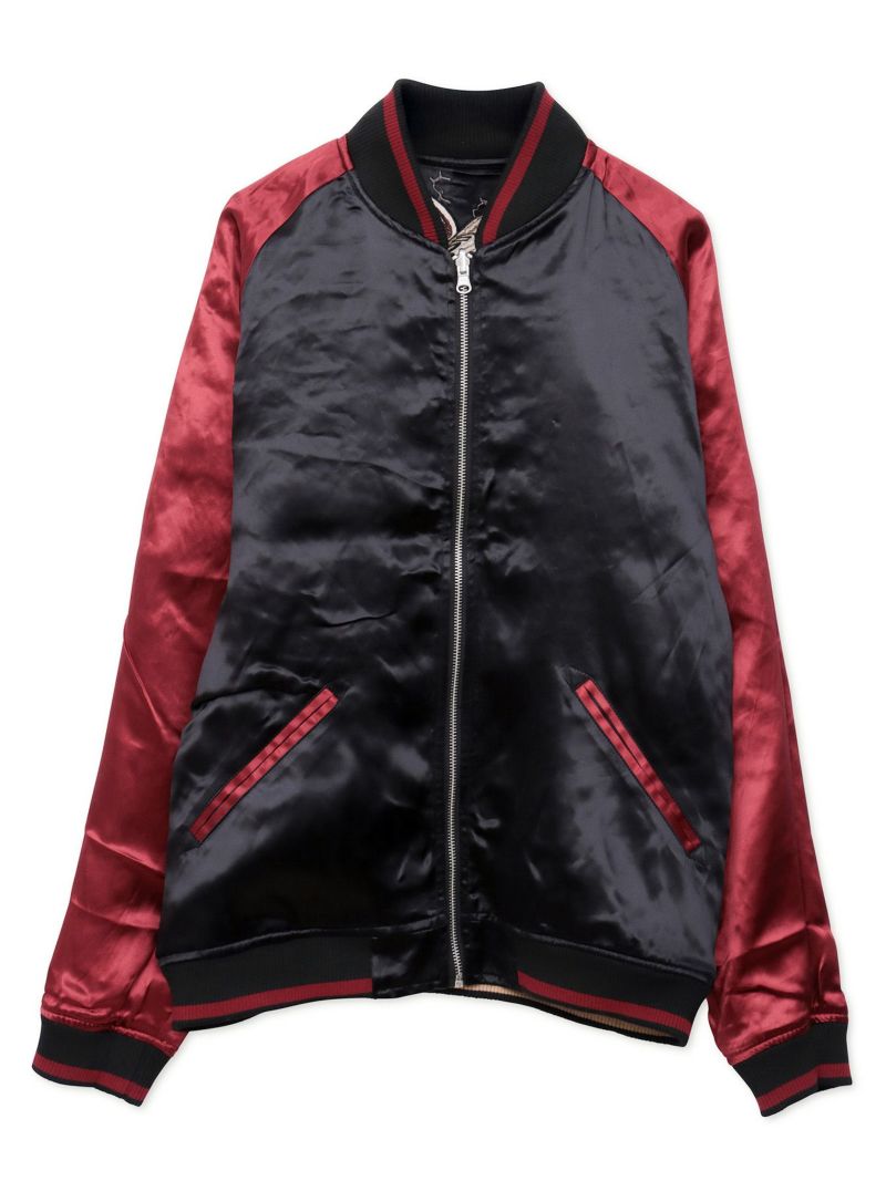 【絡繰魂・粋】“鬼 風神雷神”総刺繍リバーシブルスカジャン