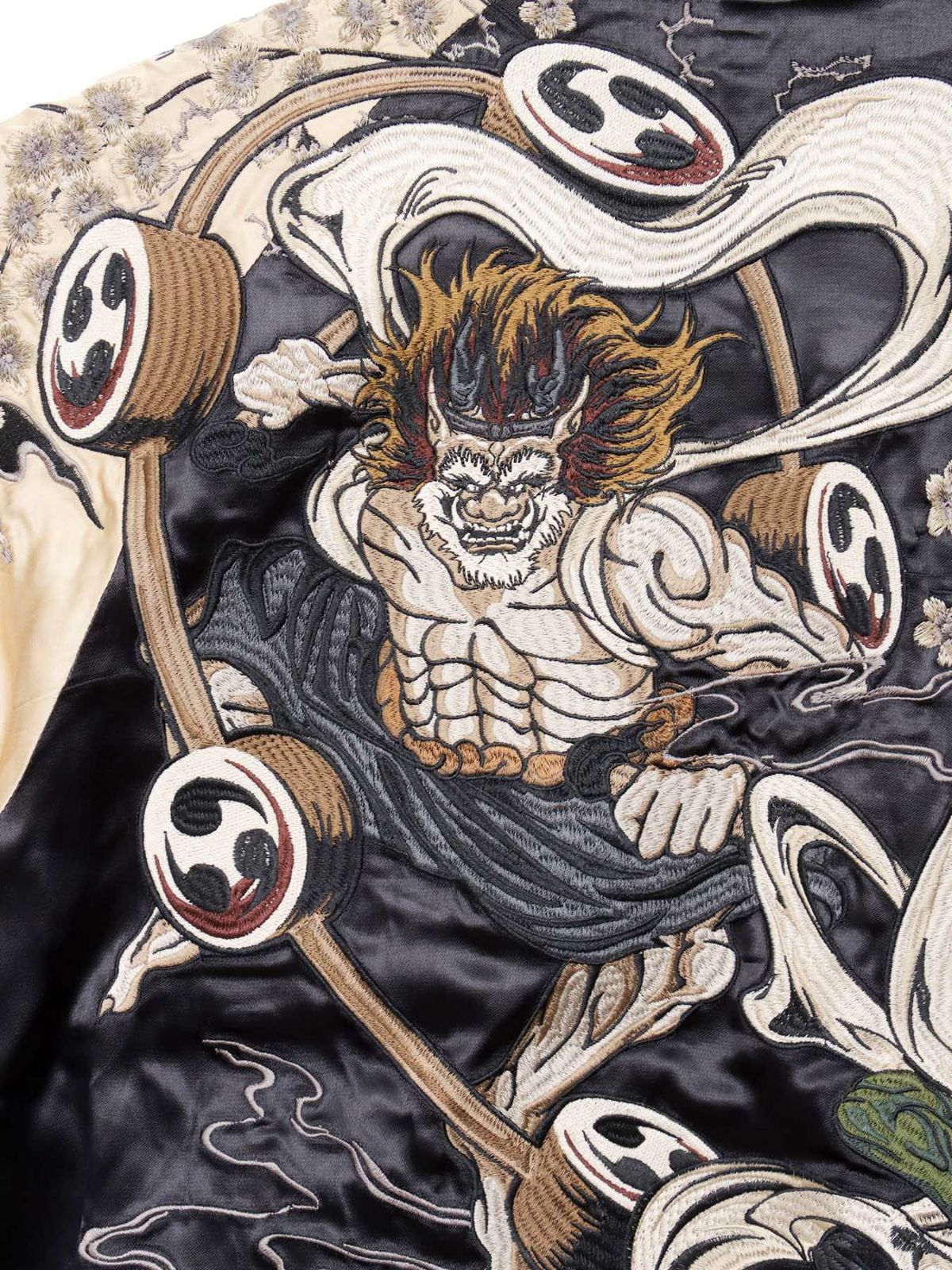 【絡繰魂・粋】“鬼 風神雷神”総刺繍リバーシブルスカジャン