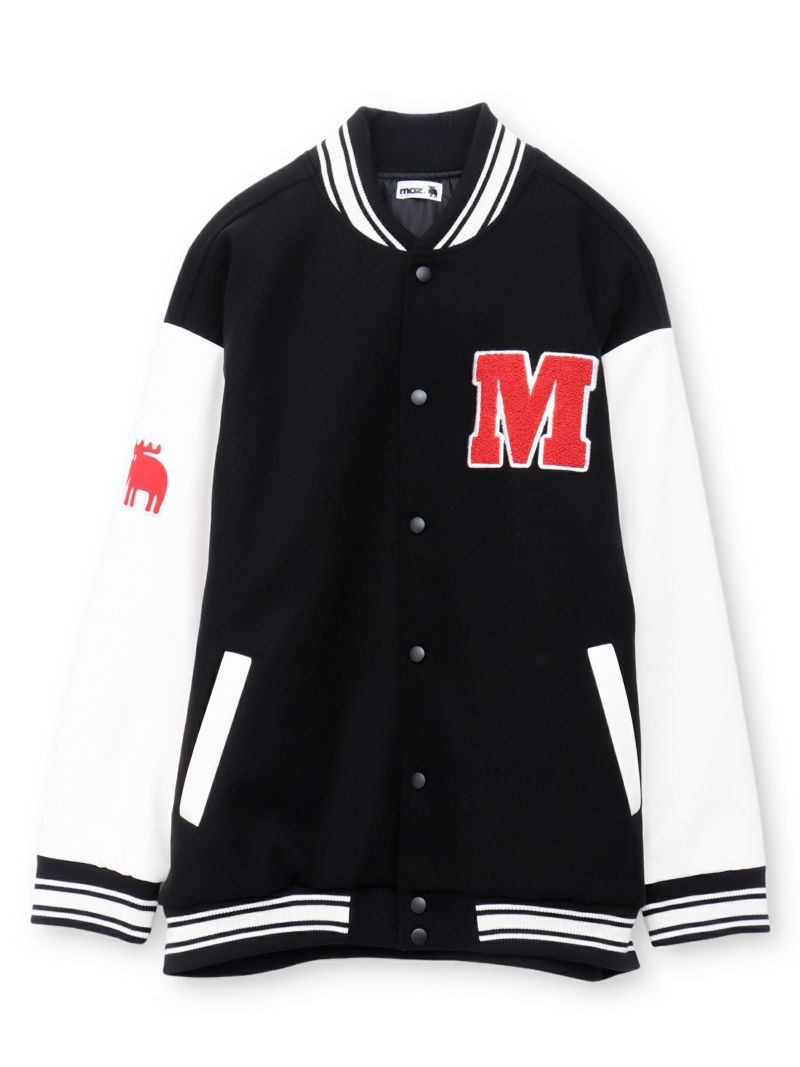 【moz】エルク ワンポイントサガラ刺繍入りスタジャン