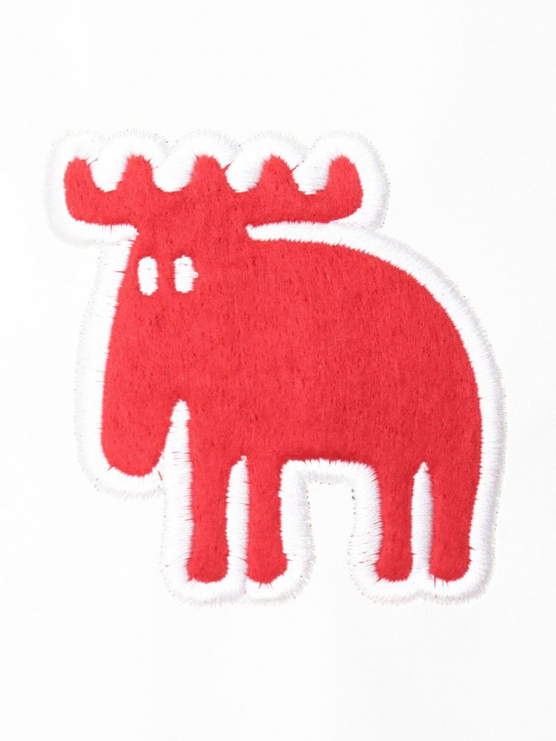 【moz】エルク ワンポイントサガラ刺繍入りスタジャン