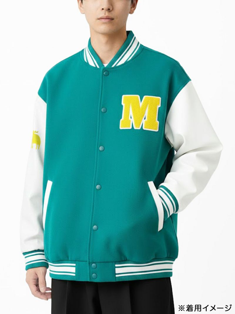 【moz】エルク ワンポイントサガラ刺繍入りスタジャン