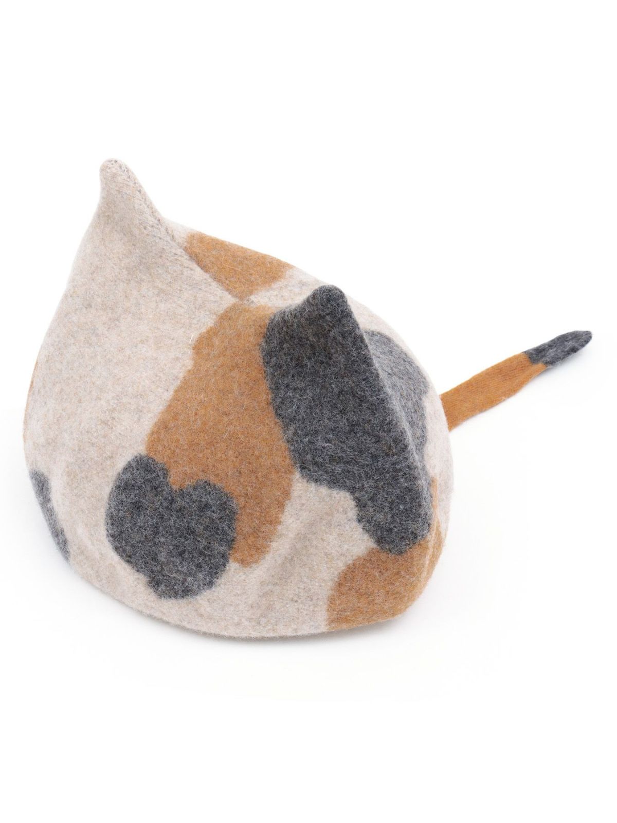  猫ミミベレー帽