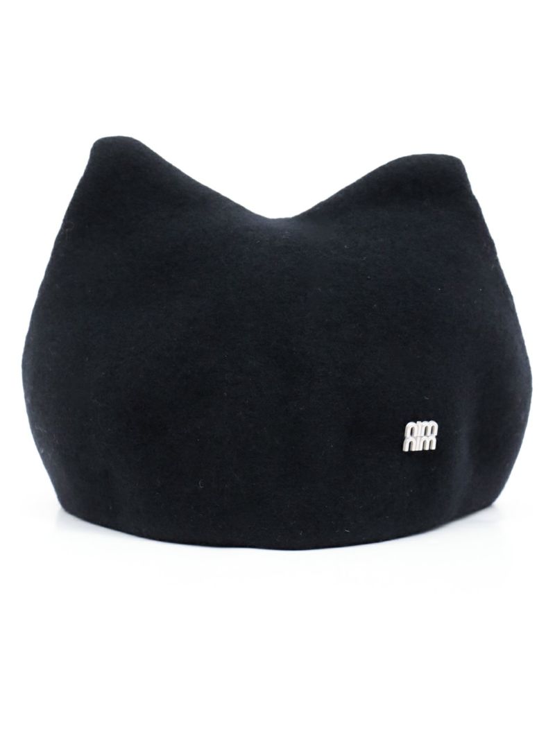  猫ミミベレー帽