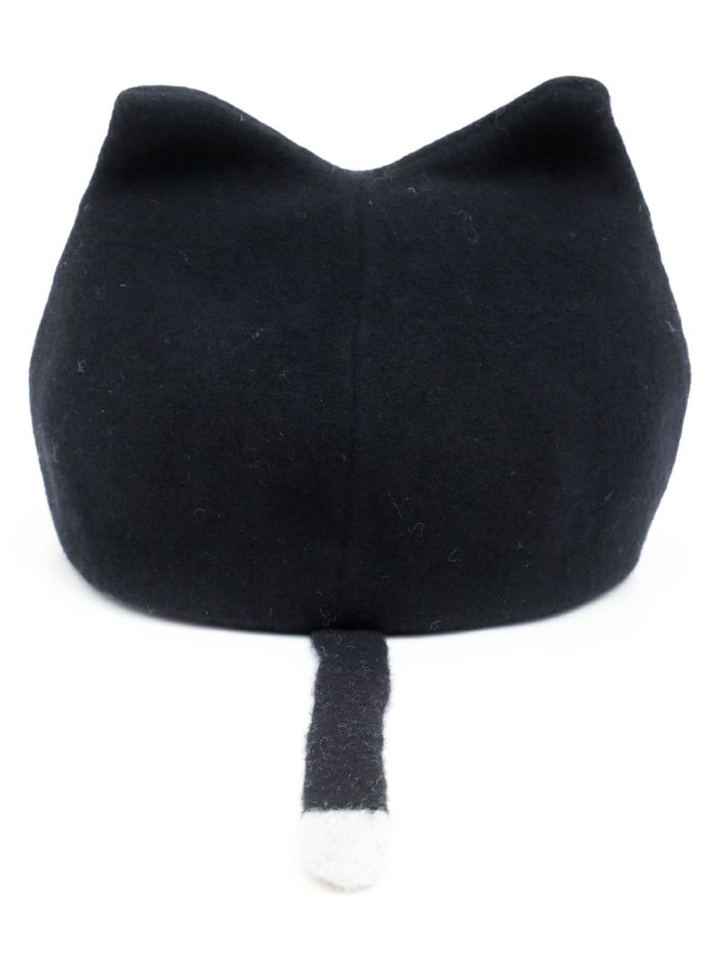  猫ミミベレー帽
