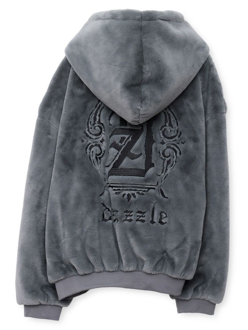 【DAZZLE】刺繍入りロゴファーブルゾン