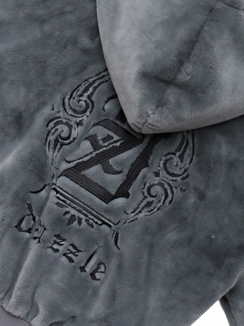 【DAZZLE】刺繍入りロゴファーブルゾン