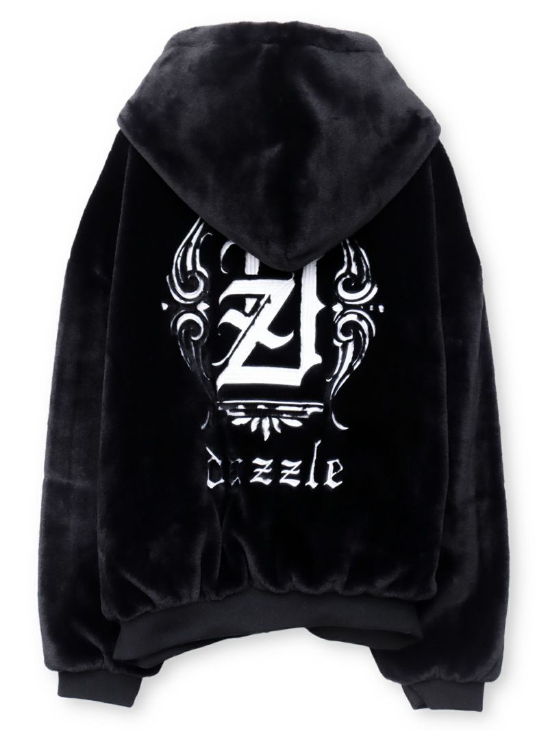 【DAZZLE】刺繍入りロゴファーブルゾン