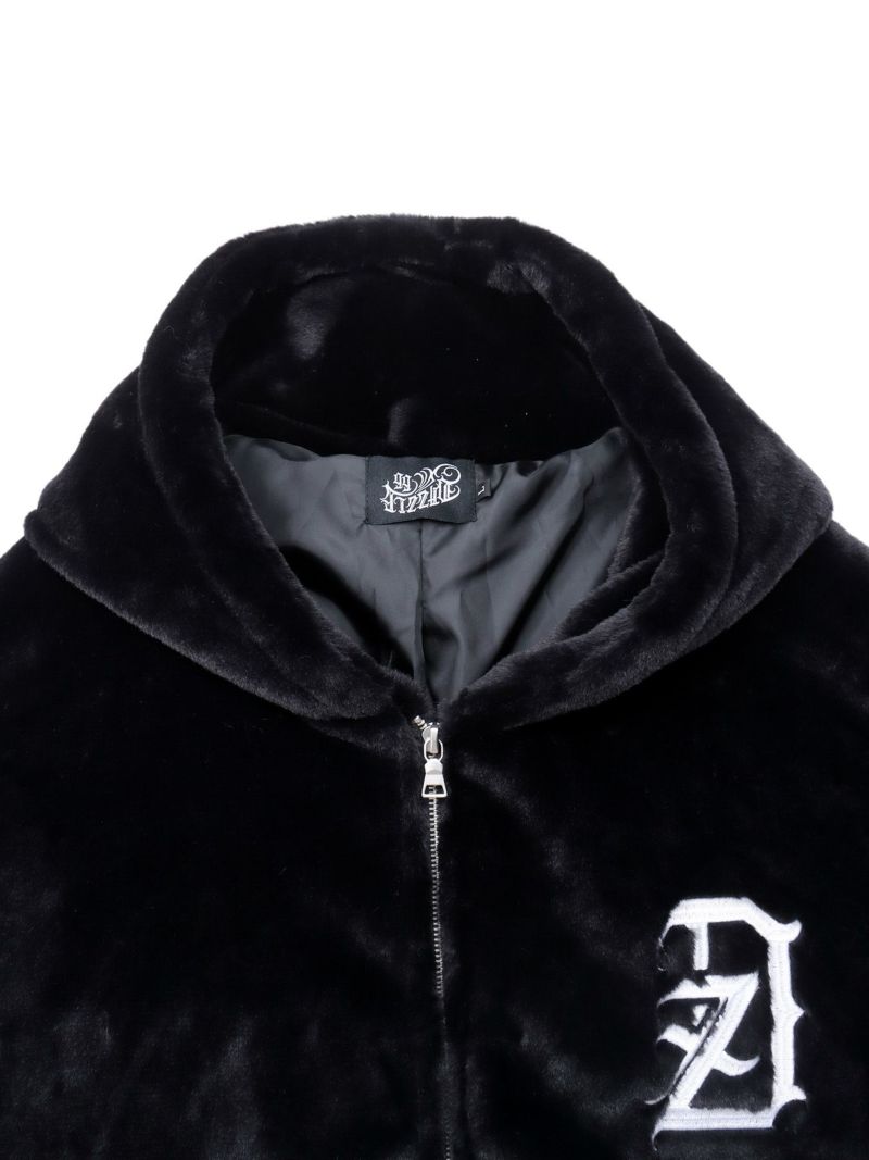 【DAZZLE】刺繍入りロゴファーブルゾン