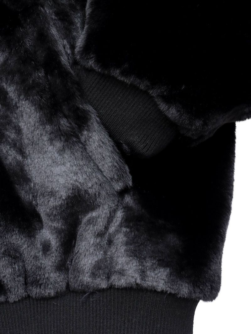 【BETTY BOOP】“黒猫&白猫ベイビーベティ”刺繍入りリバーシブルファースカジャン〔別注〕