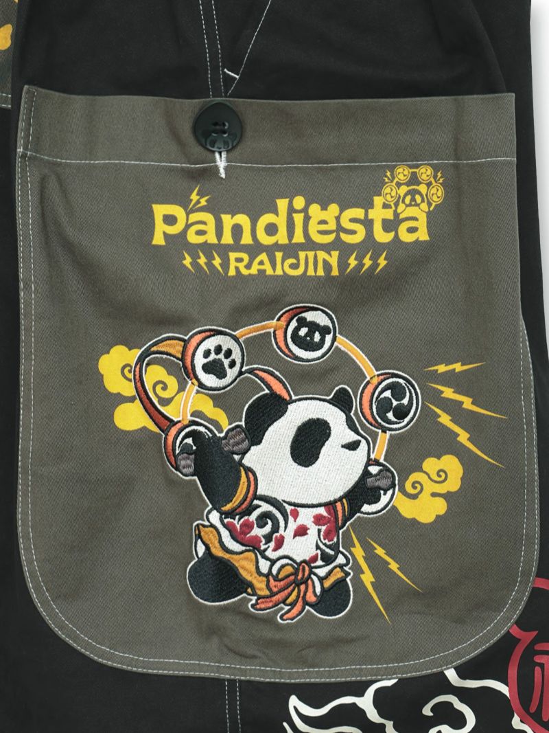 【SUMINEKO×PANDIESTA JAPAN】“風雷熊猫”刺繍入りバルーンパンツ