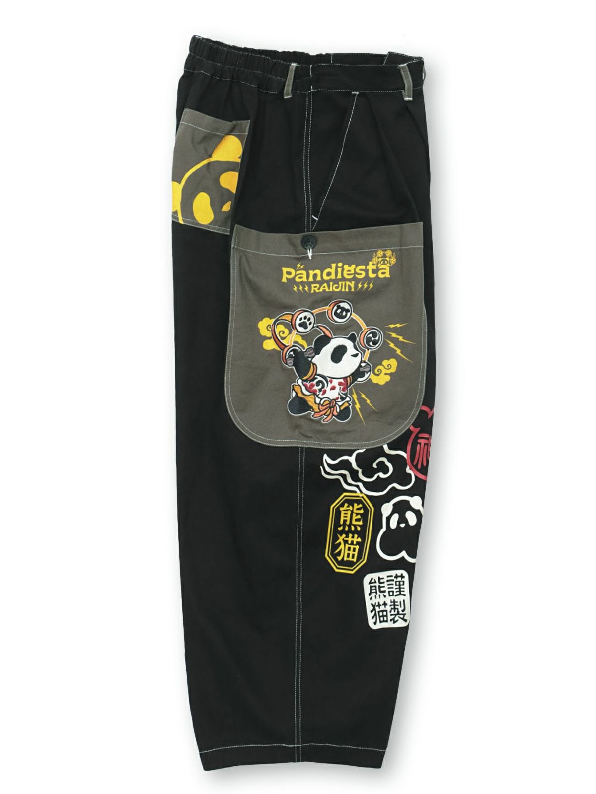 【SUMINEKO×PANDIESTA JAPAN】“風雷熊猫”刺繍入りバルーンパンツ