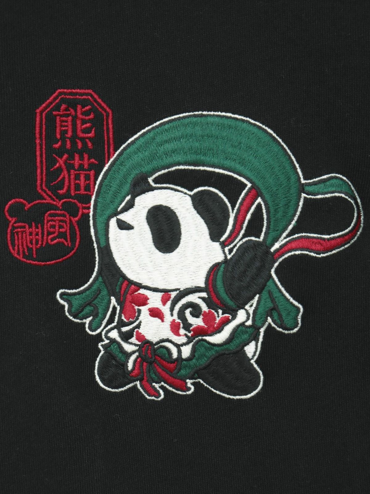  【SUMINEKO×PANDIESTA JAPAN】“風雷熊猫”刺繍入りZIPパーカー