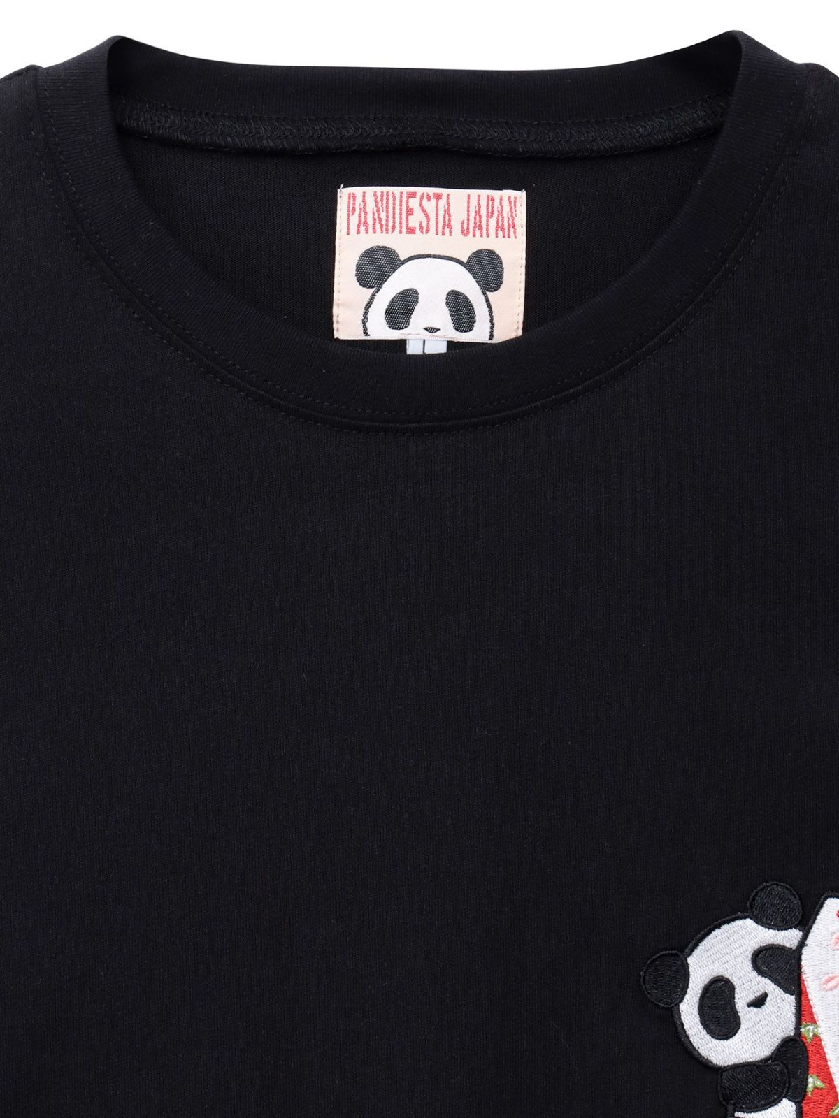 【PANDIESTA JAPAN】“お守りパンダ”刺繍入りロンT