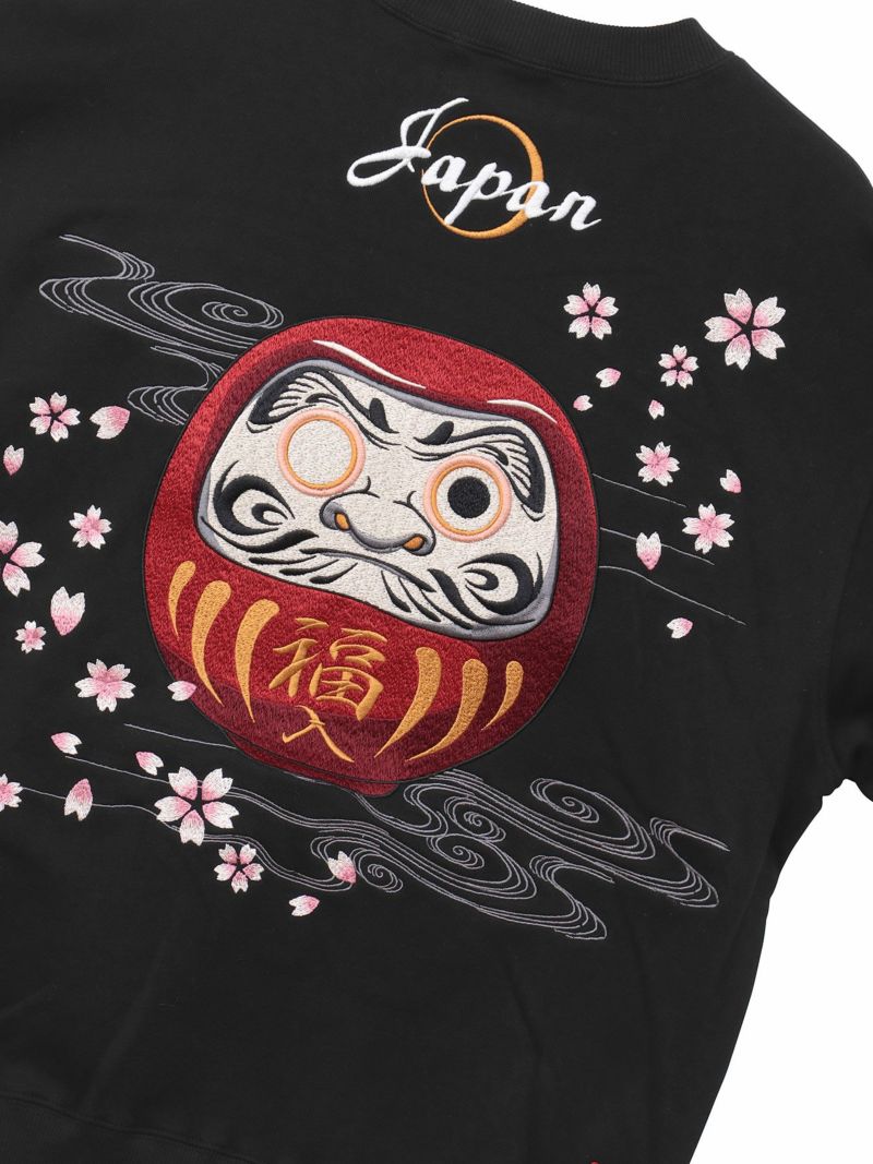 【絡繰魂】“達磨JAPAN”刺繍入りトレーナー