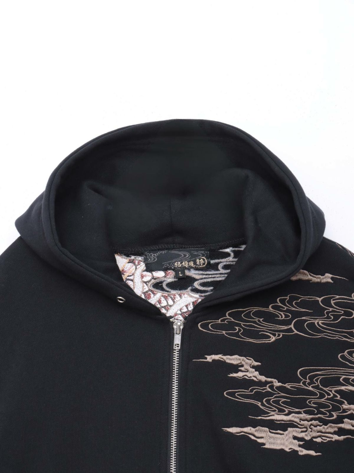 【絡繰魂・粋】“龍虎”総刺繍ZIPパーカー